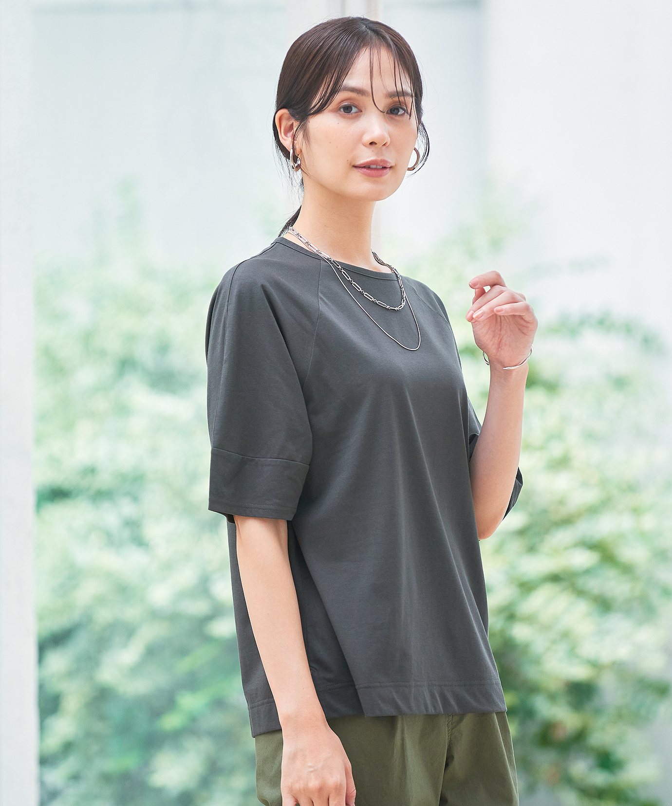 レディース プレーティング天竺 ラグラン Tシャツ通販 [0302-53216