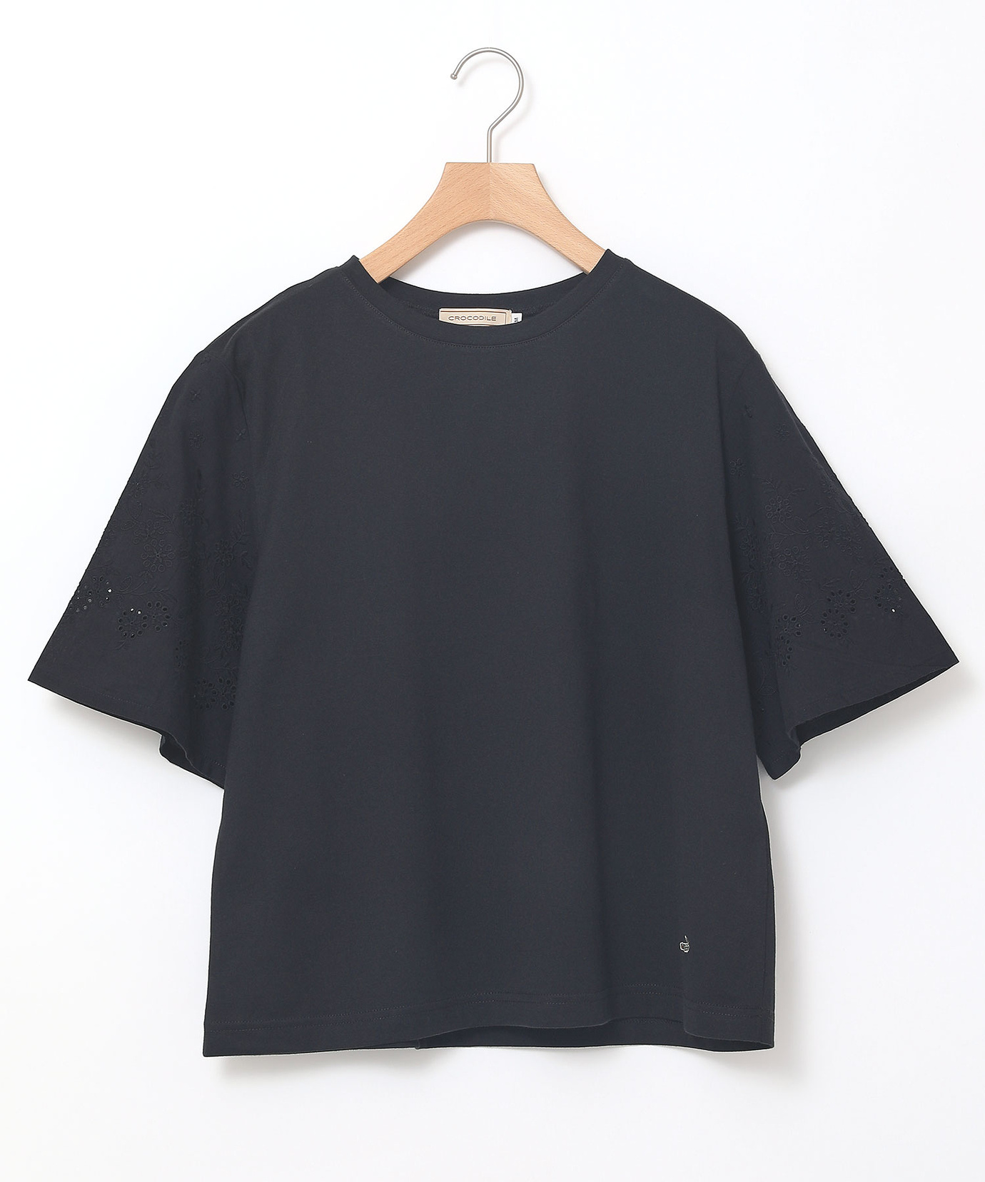 レディース コットン 五分袖 刺繍 Tシャツ通販 [0302-53220