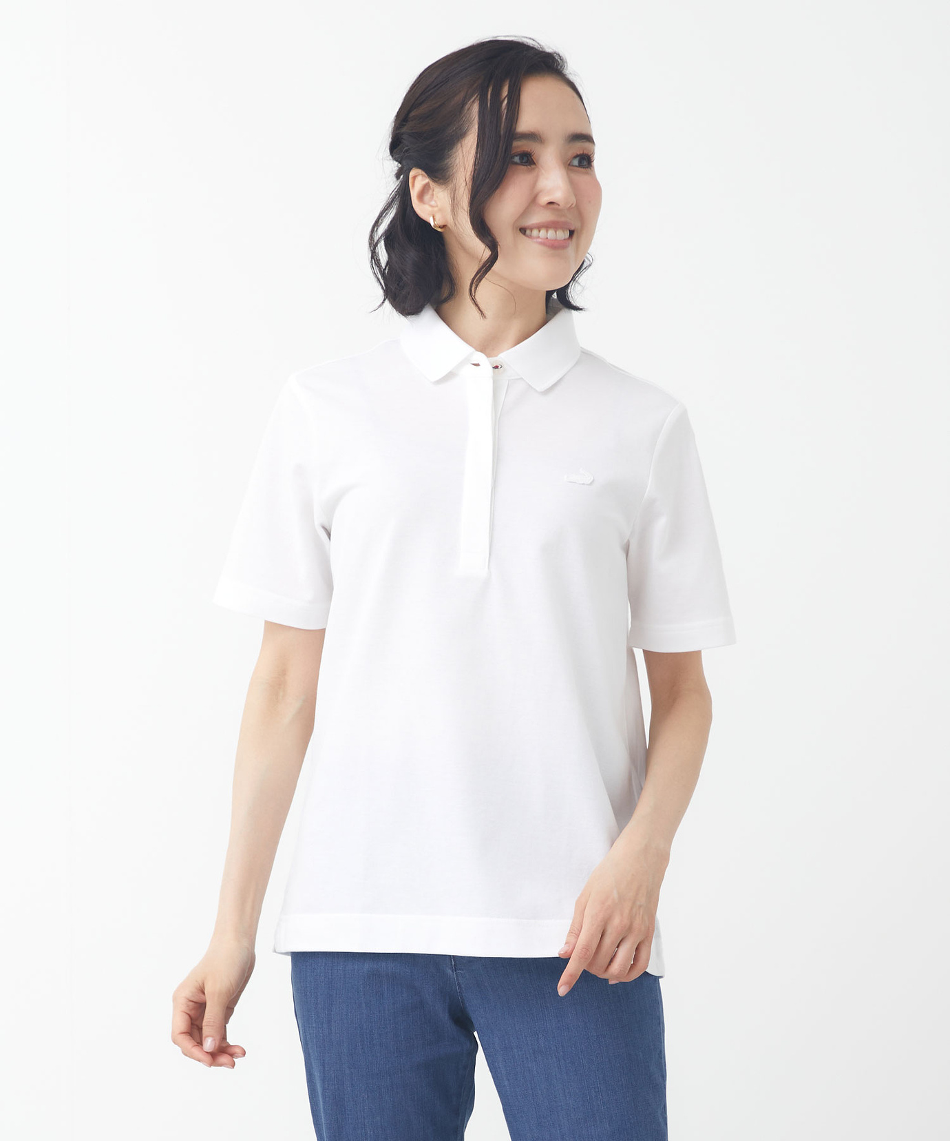 レディース パーマフィット加工 鹿の子 ポロシャツ【一部店舗限定