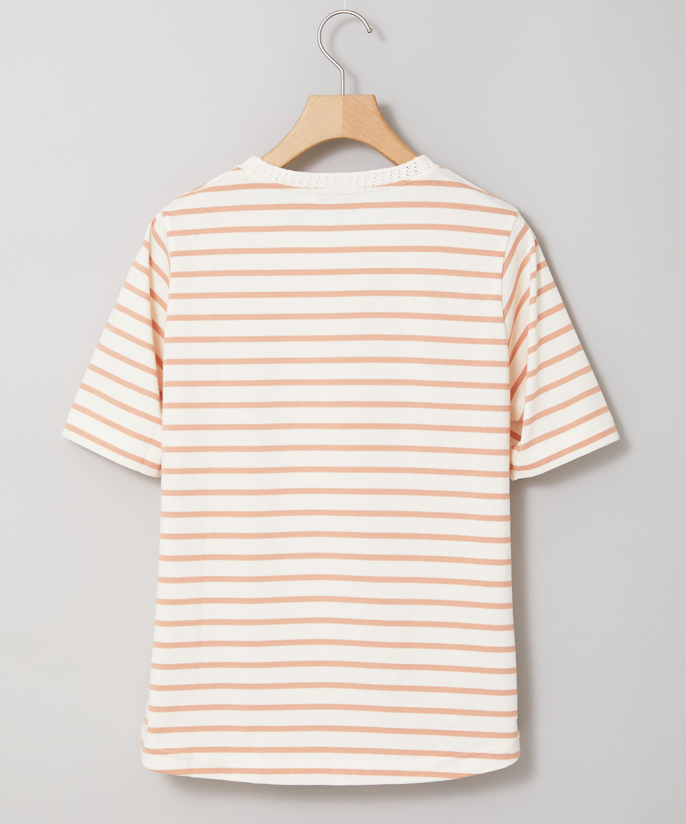 レディース 柄編み襟 ボーダー Tシャツ通販 [0302-55201