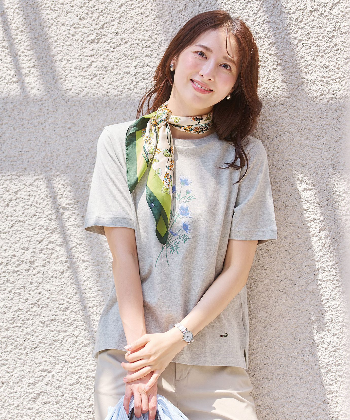 も*様 TELMA テルマ コスモス プリント カーキ ブラウス シャツ TELMA