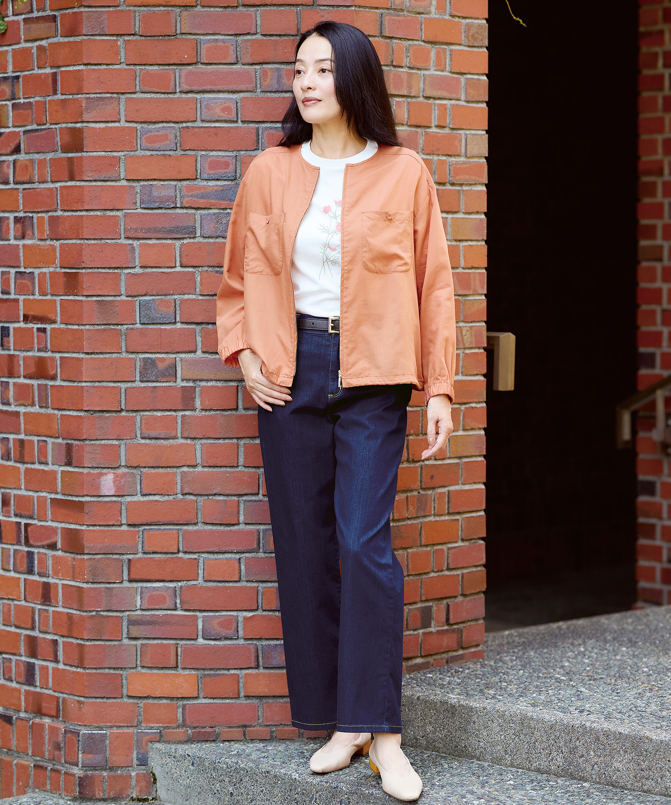 レディース コスモス プリント Tシャツ通販 [0302-55205