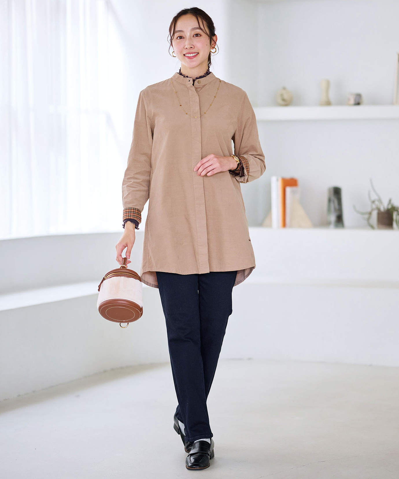 レディース メロー ハイネック リブカットソー通販 [0302-55211