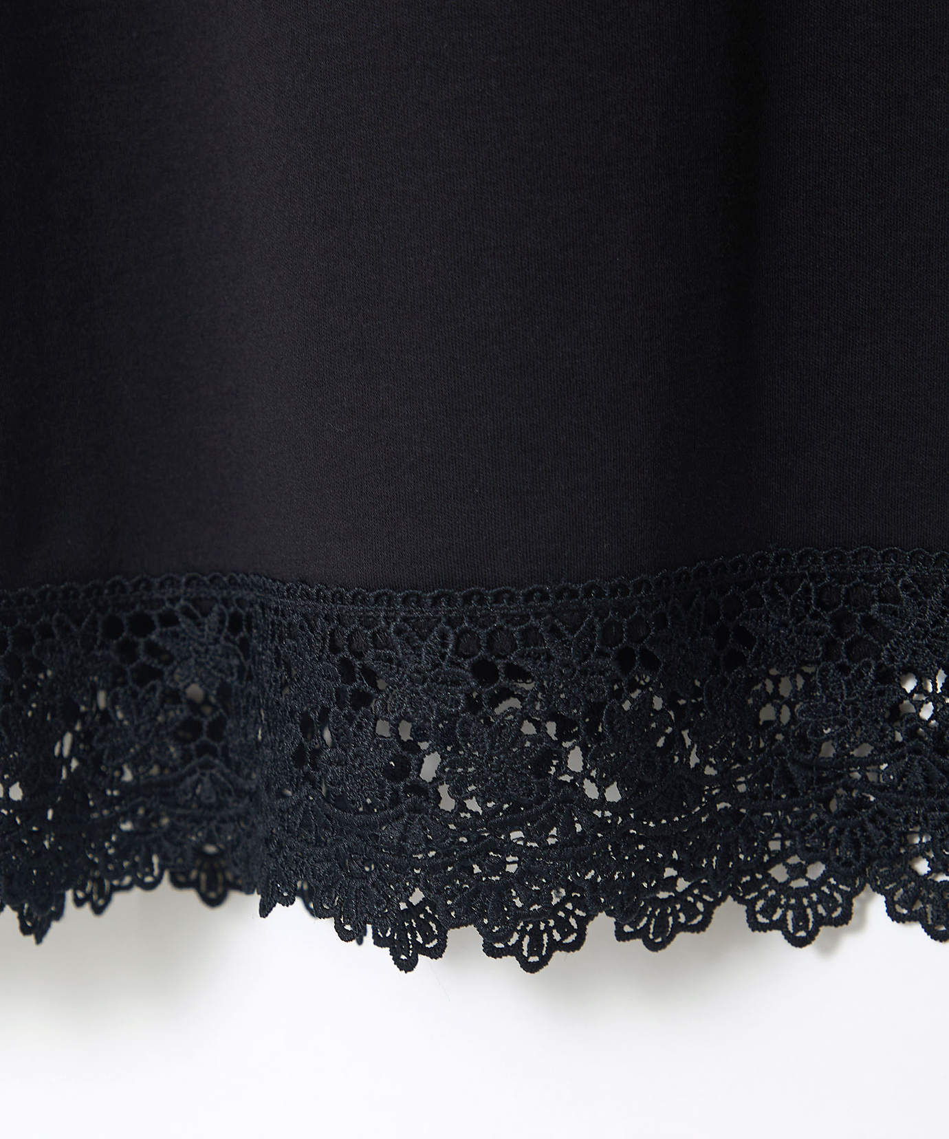 レディース 裾レース ハイネック プルオーバー通販 [0302-55212