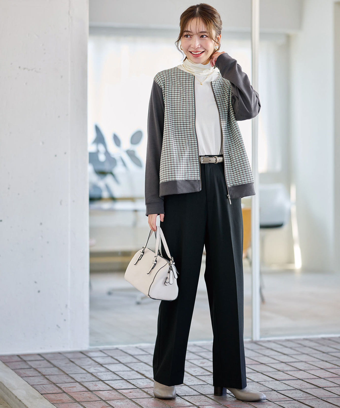 レディース 柄切り替え カット カーディガン通販 [0302-55220