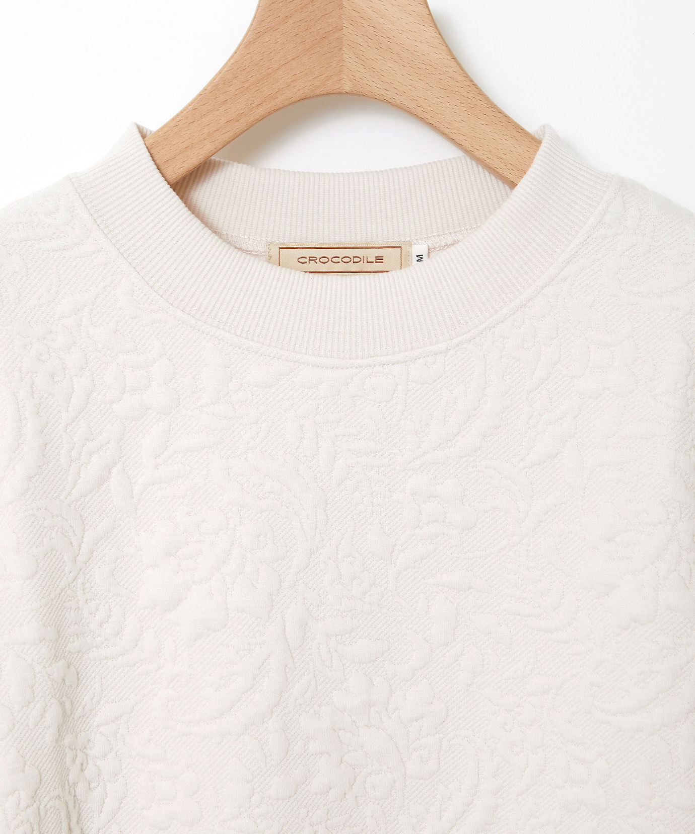 レディース フラワージャカード モックネック トレーナー通販 [0302