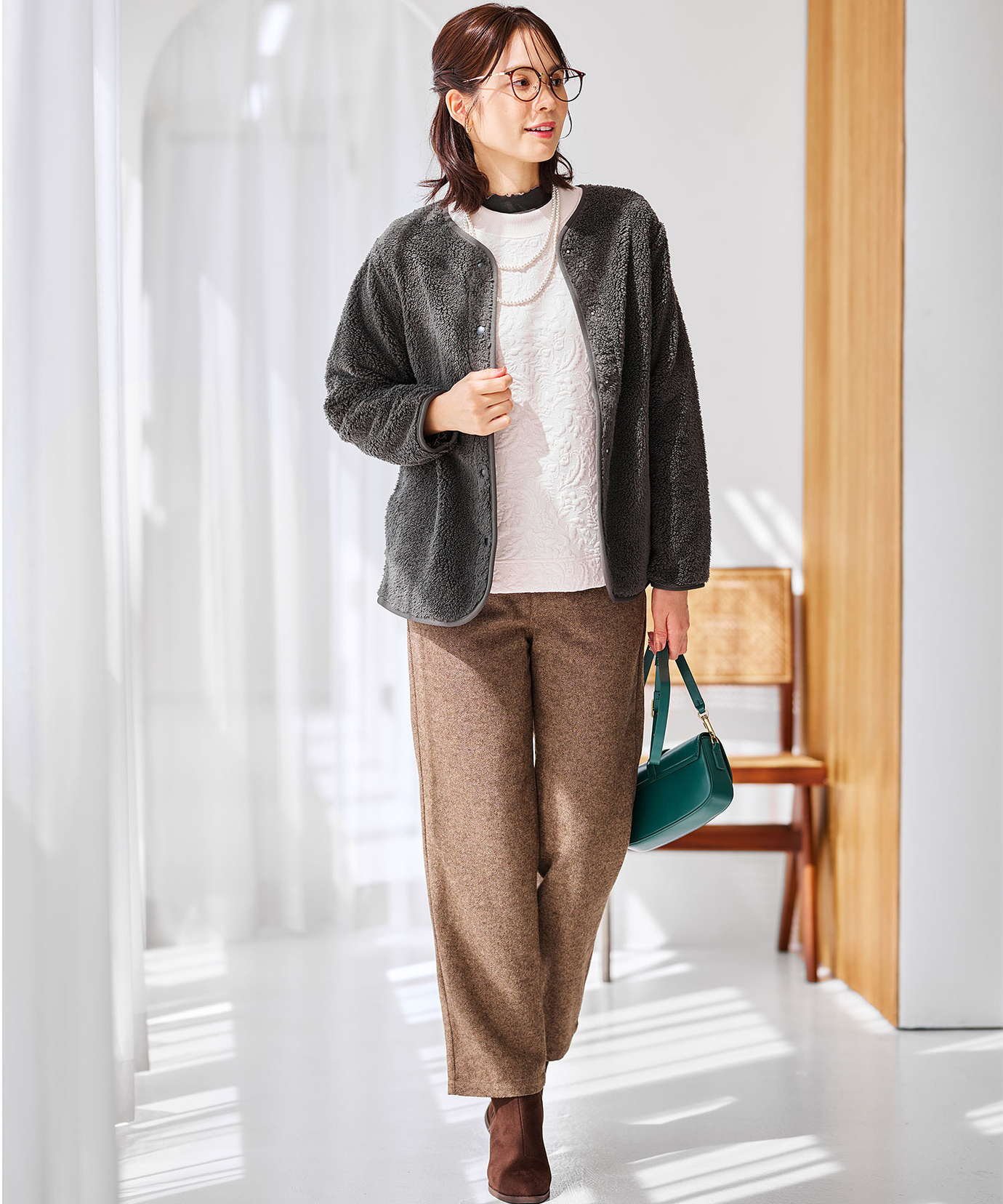 希少 プラダ 上質 ミリタリージャケット M65 ボア フリース ムートン s-1804082.jpg