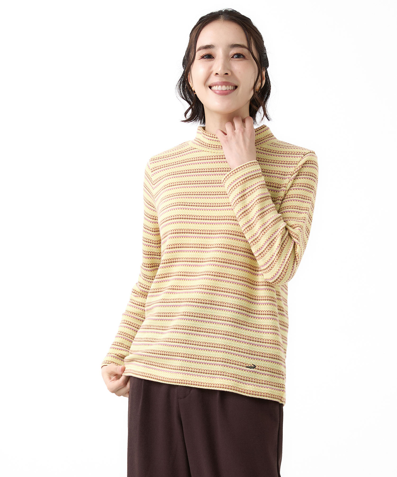 レディース ジャカード ハイネック プルオーバー通販 [0302-55236