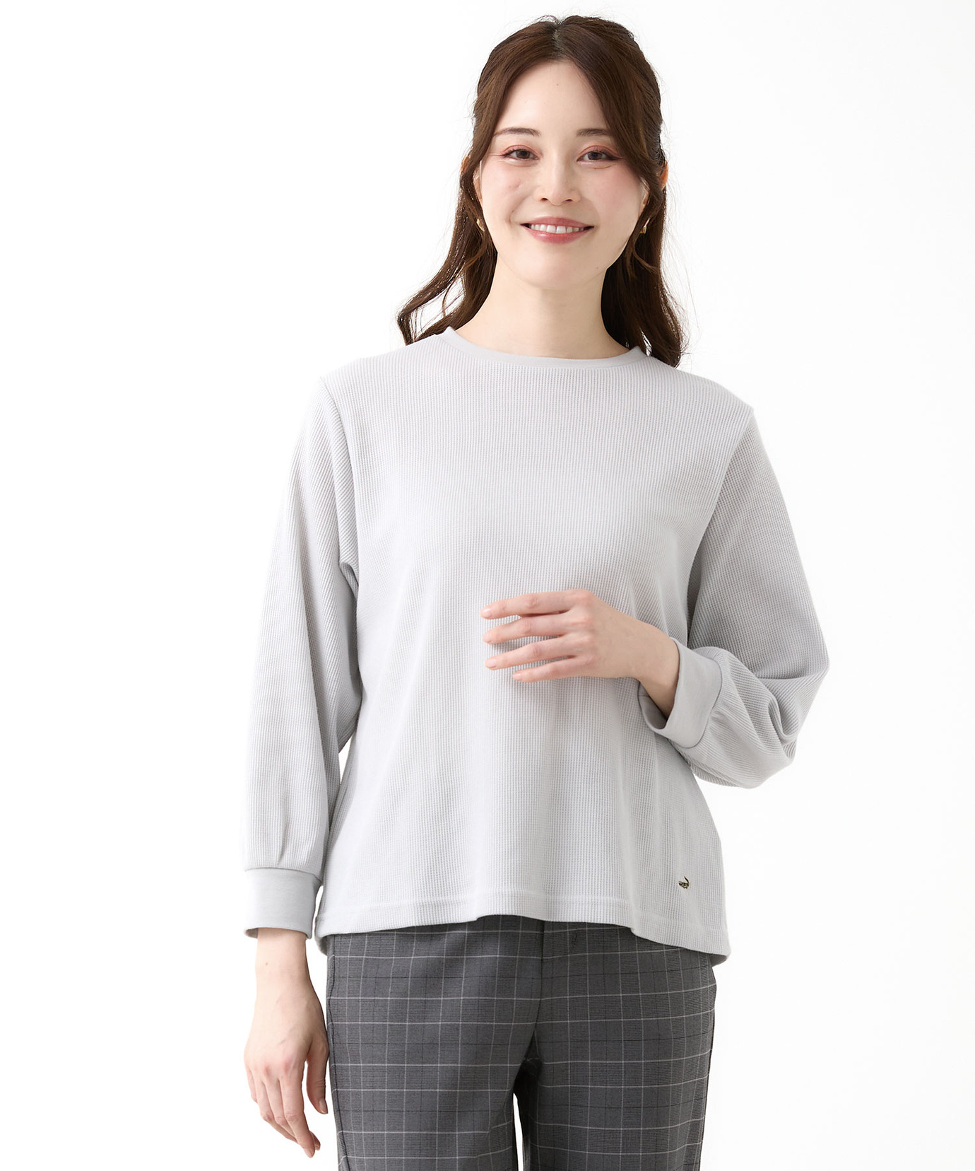 レディース ワッフル生地 長袖カットソー通販 [0302-56200