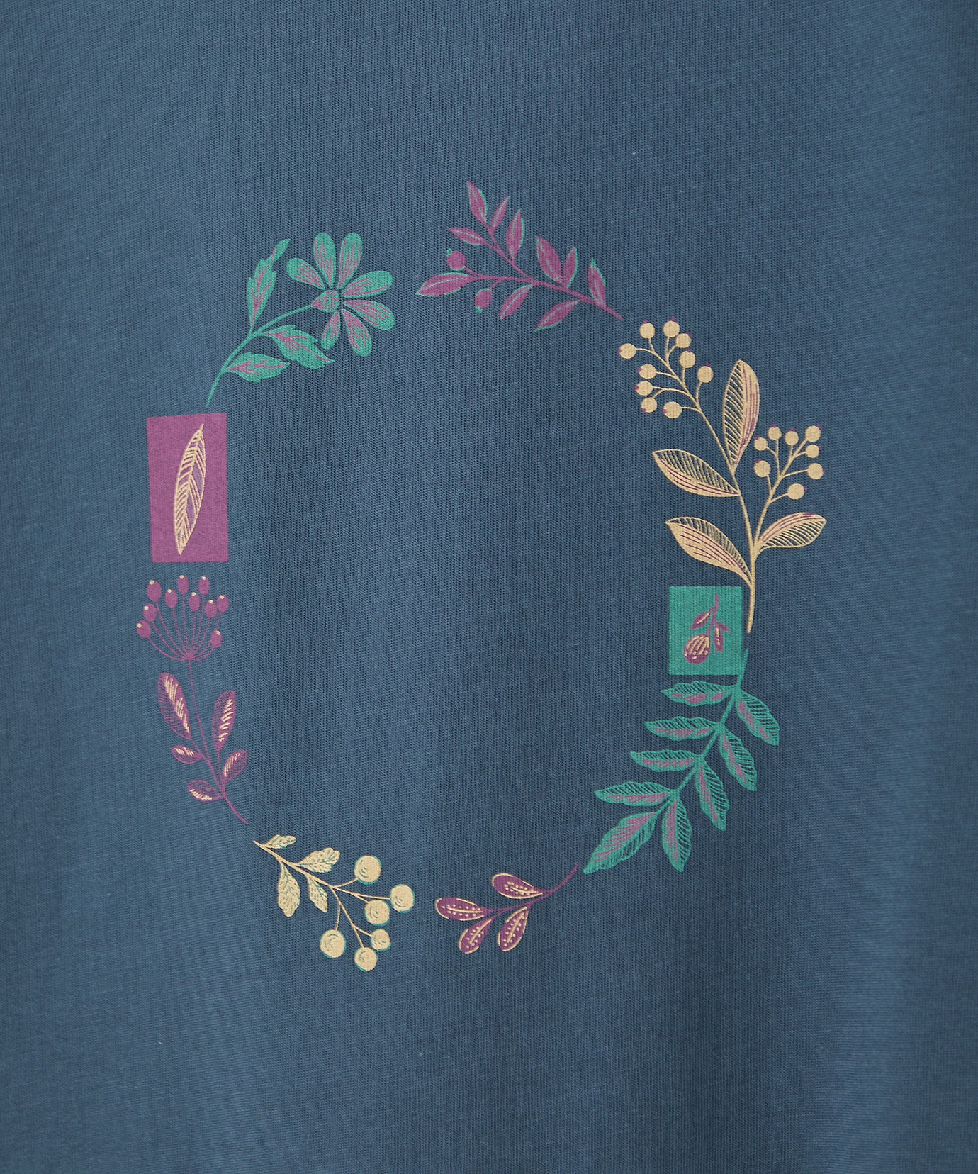 レディース フラワーリース プリント Tシャツ通販 [0302-56204