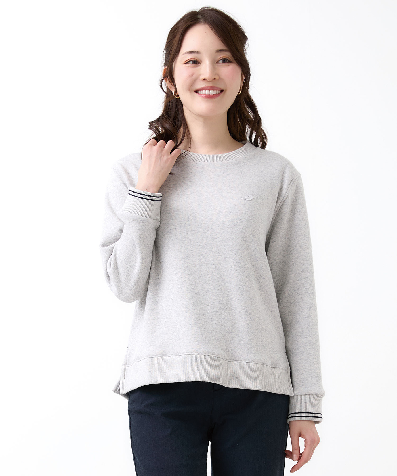 レディース クルーネック リブ カットソー通販 [0302-56298