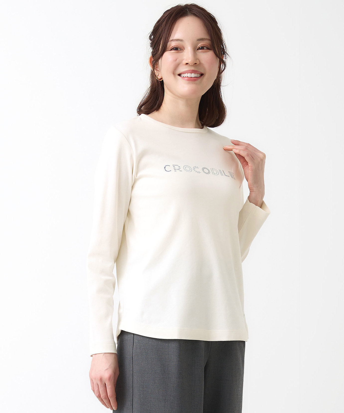 レディース スムース ロゴプリント Tシャツ通販 [0302-61208 