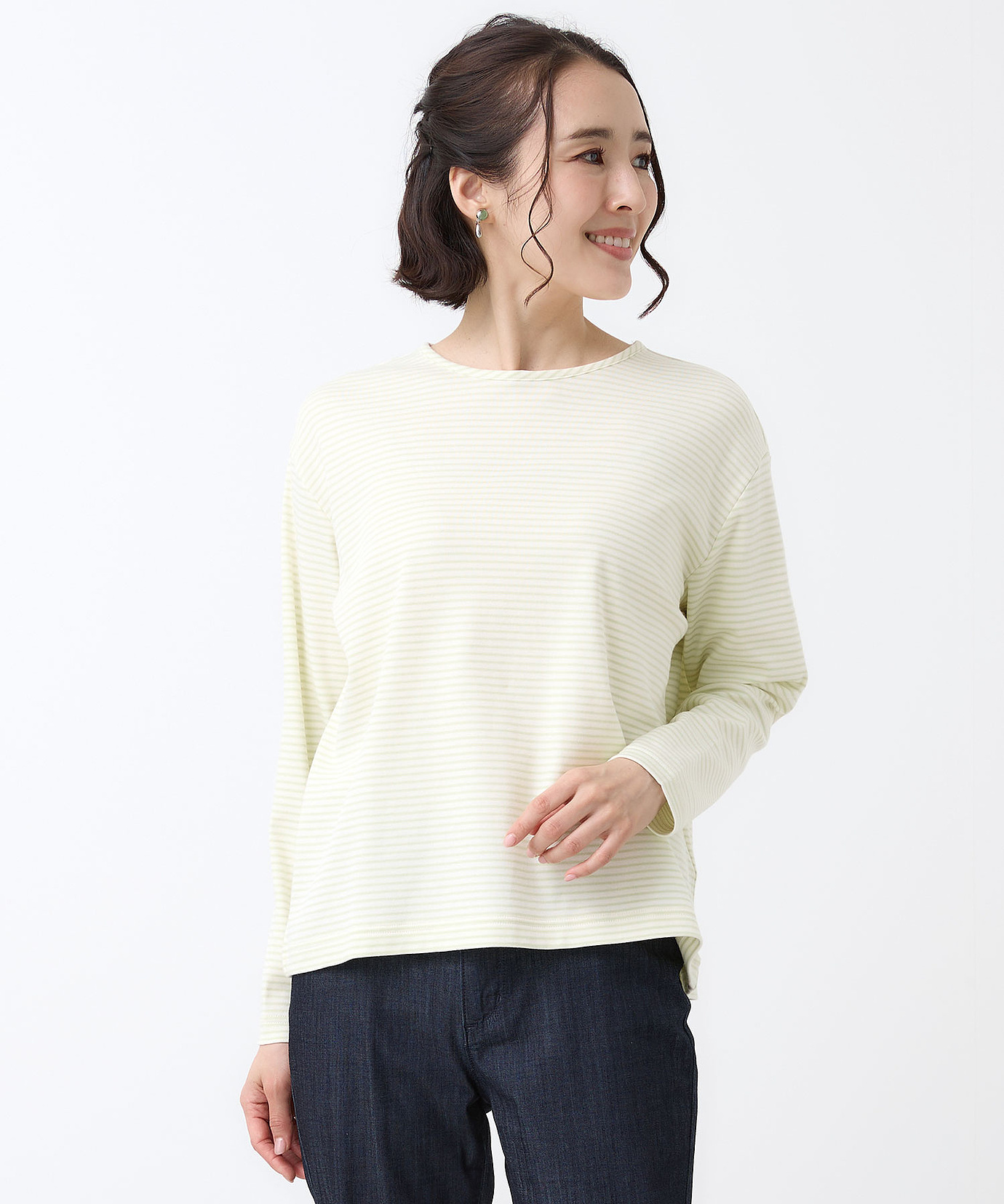 レディース スムース ボーダー Tシャツ【オンラインショップ・一部店舗