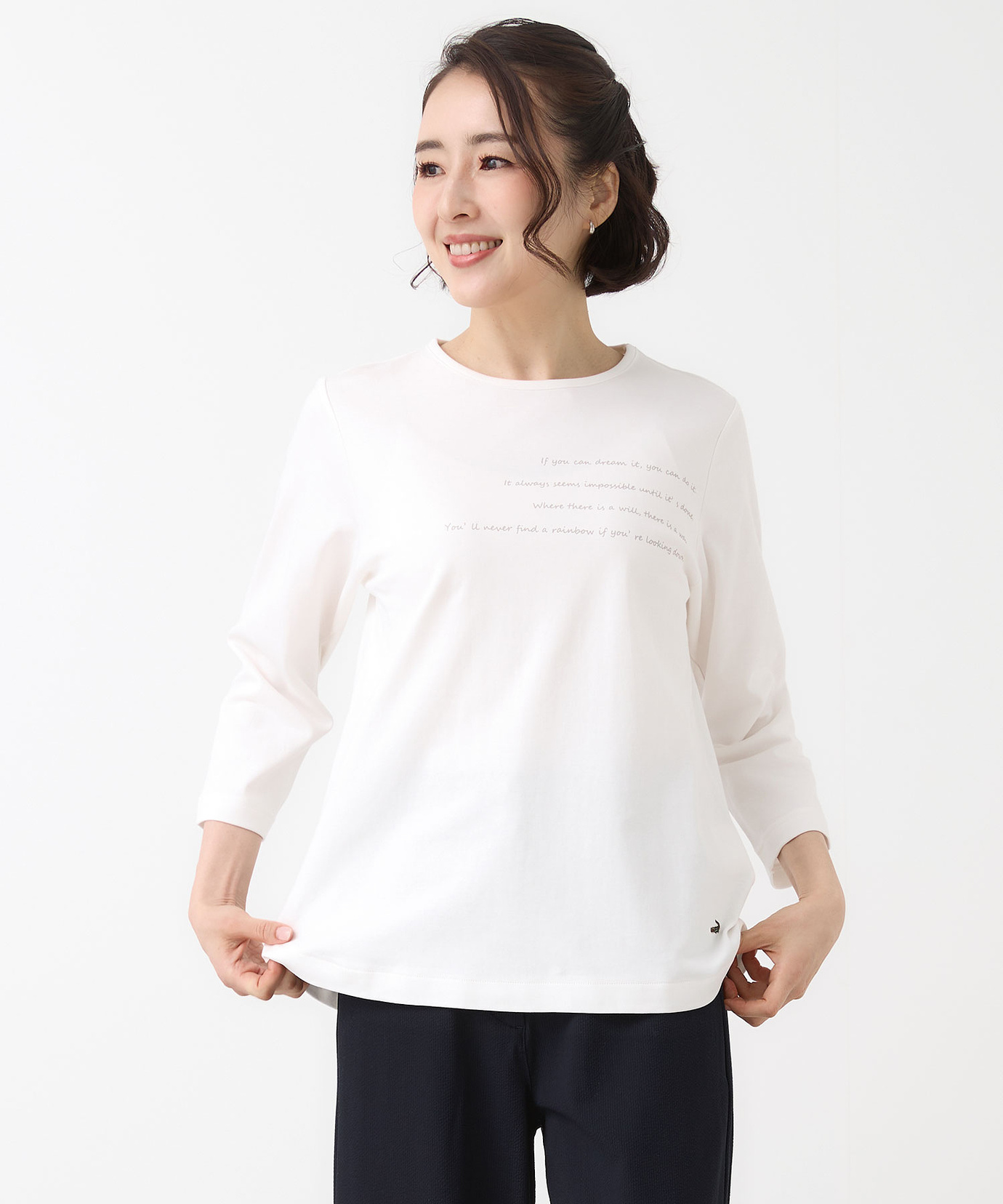 七 分 袖 t シャツ レディース