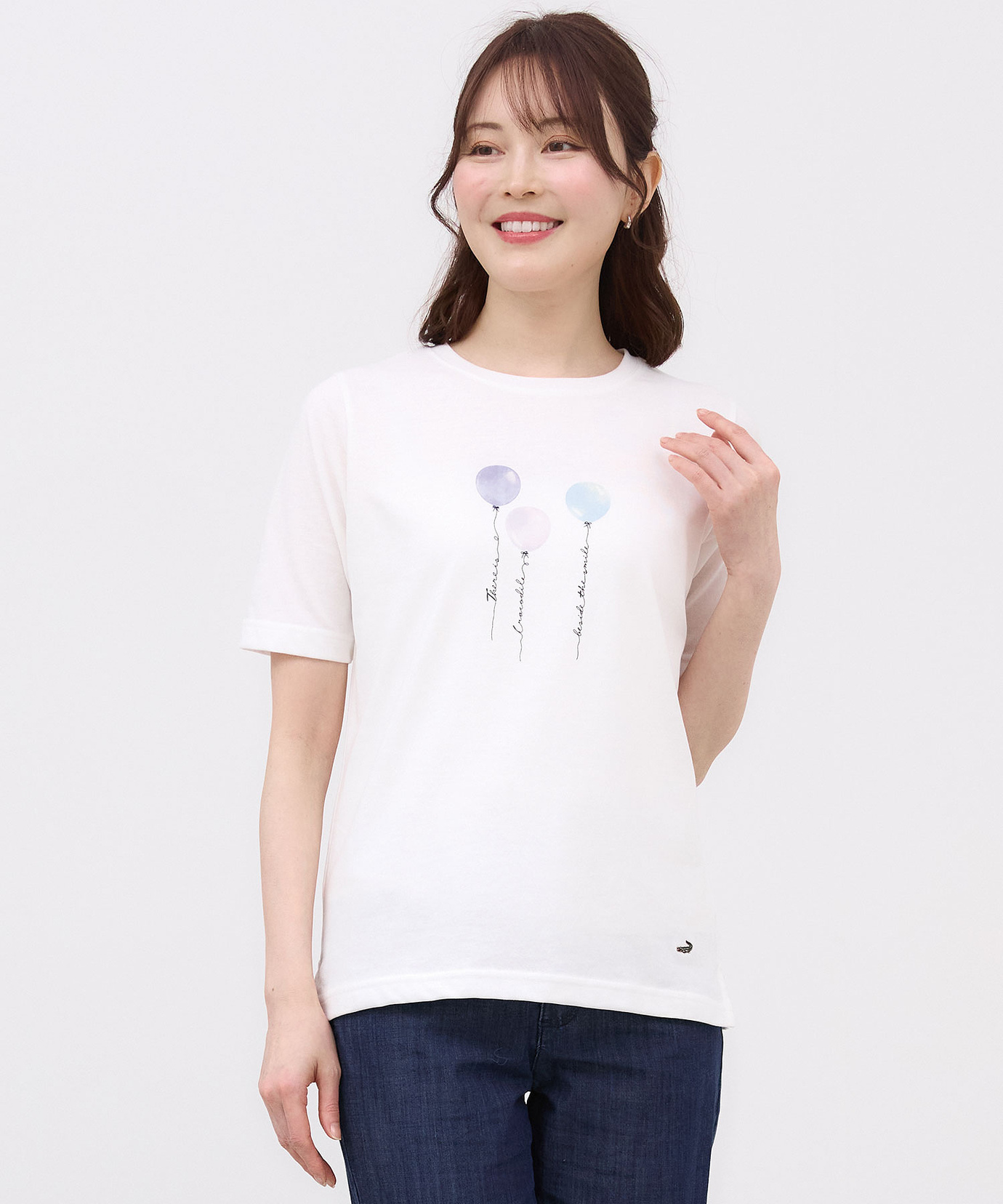 レディース バルーンプリント 半袖 Tシャツ【吸汗速乾】通販 [0302