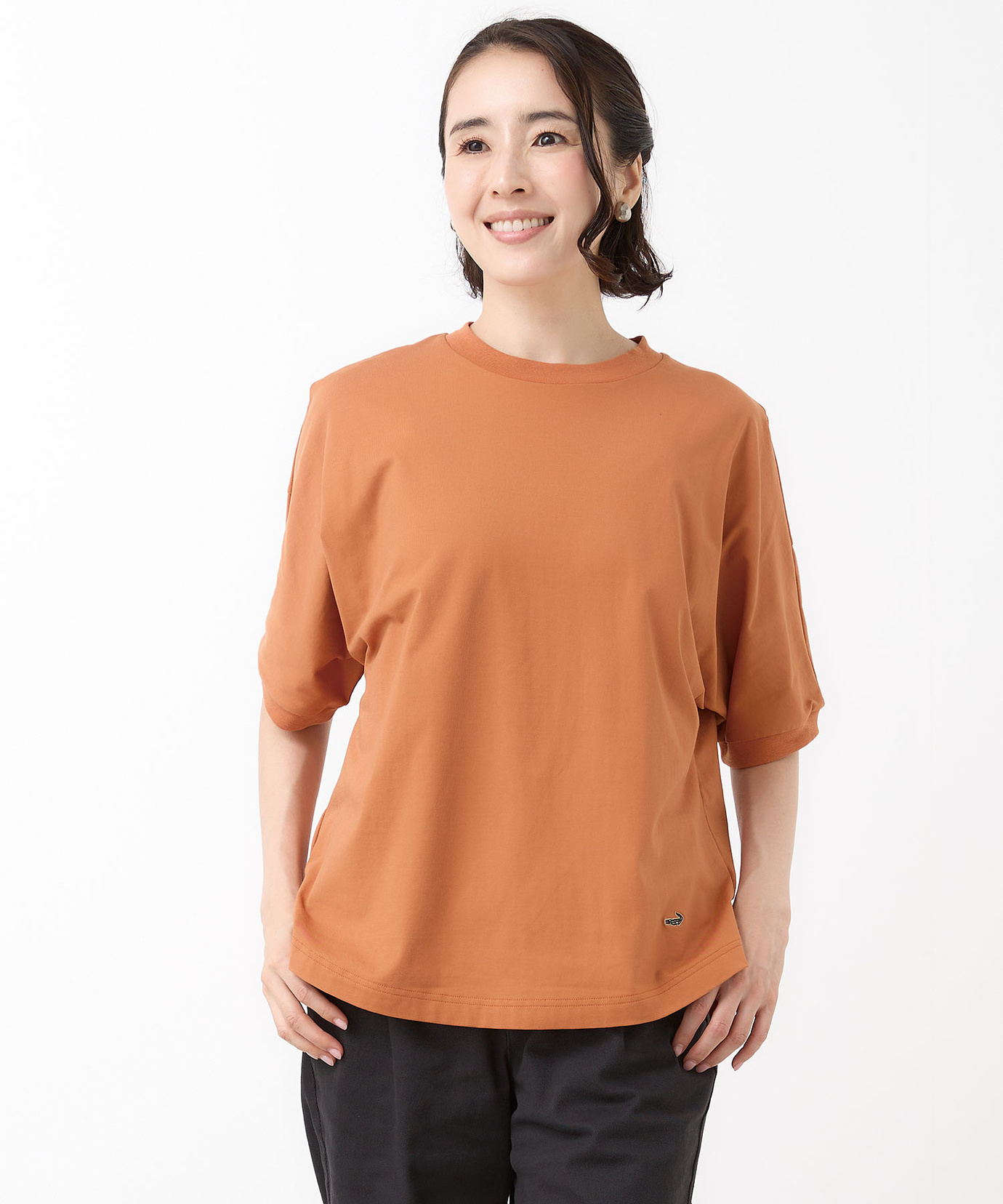 レディース ドルマンスリーブ 半袖 Tシャツ【接触冷感】【UVカット