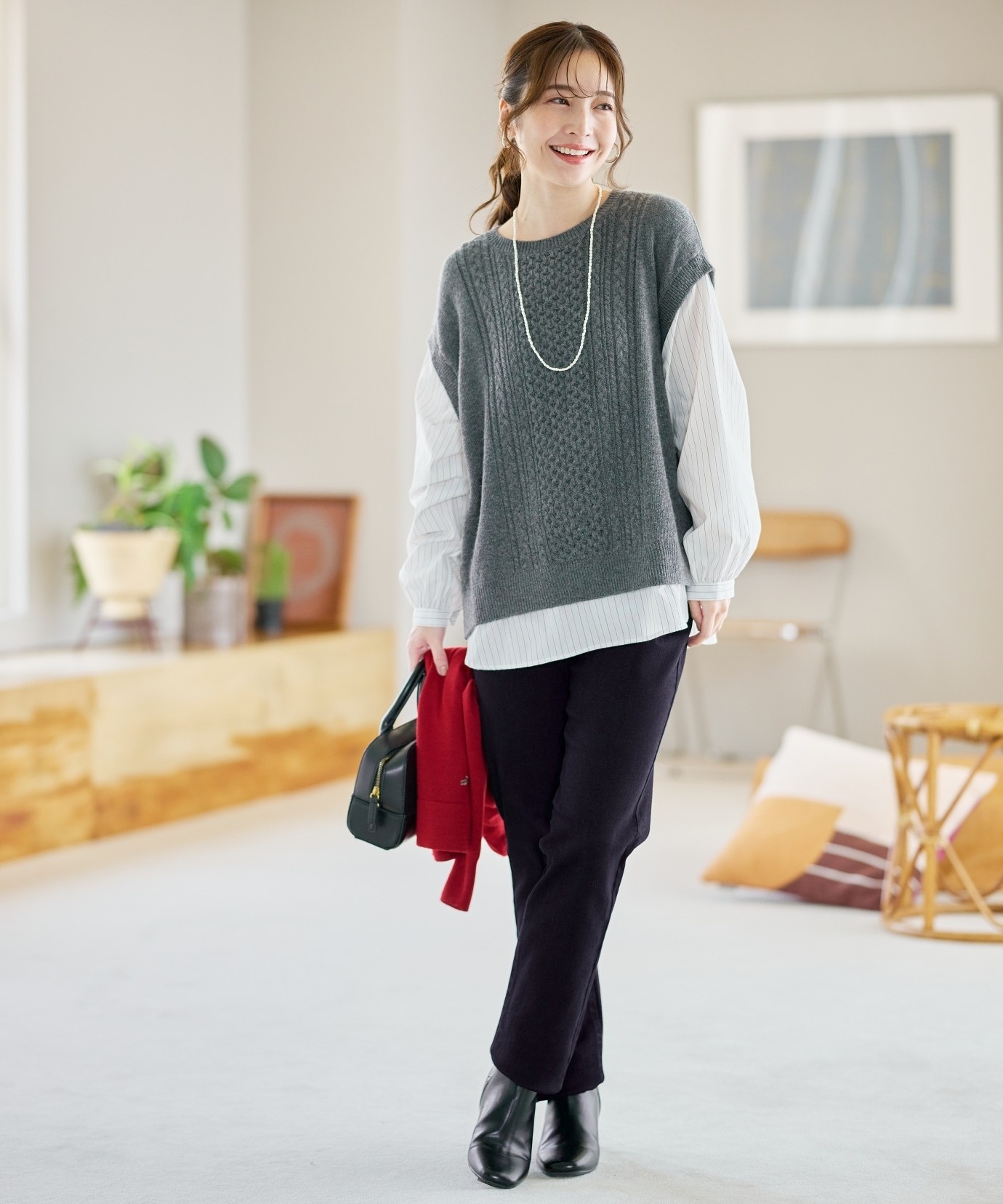 レディース 大人の BASIC カーディガン通販 [0303-36399