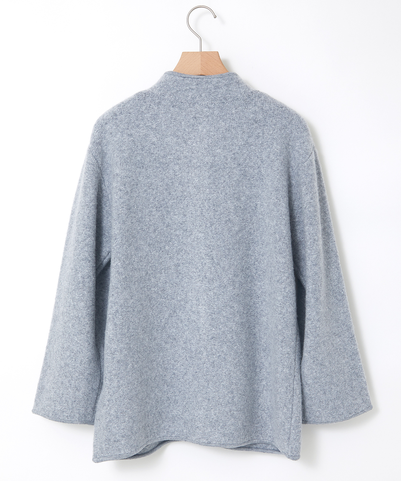 レディース ウールブレンド スタンドカラー ニットコート通販 [0303