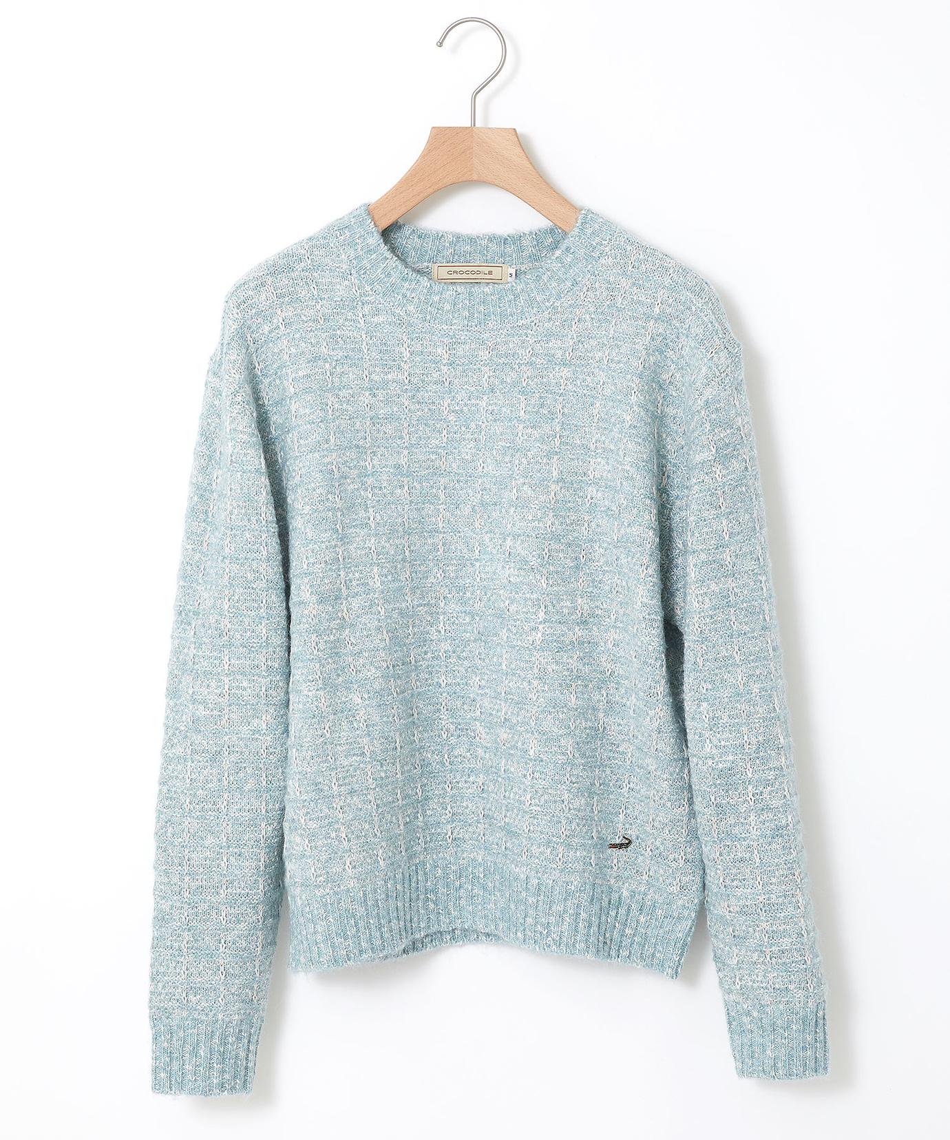 薄水色ノーソーイングニット3084 レディース ウールブレンド スラブヤーン ニット【手洗いOK】通販