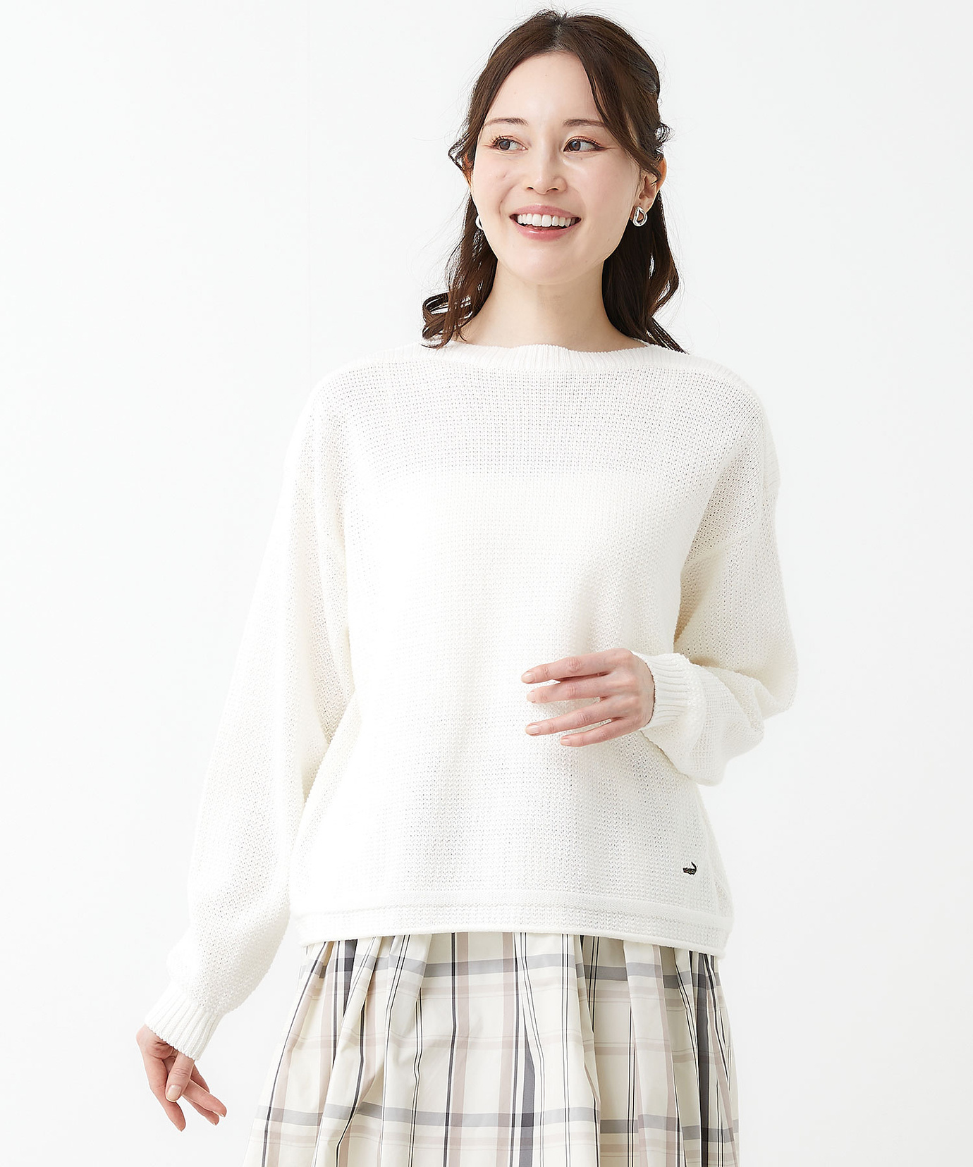 レディース ボートネック マリンデザイン プルオーバーニット通販