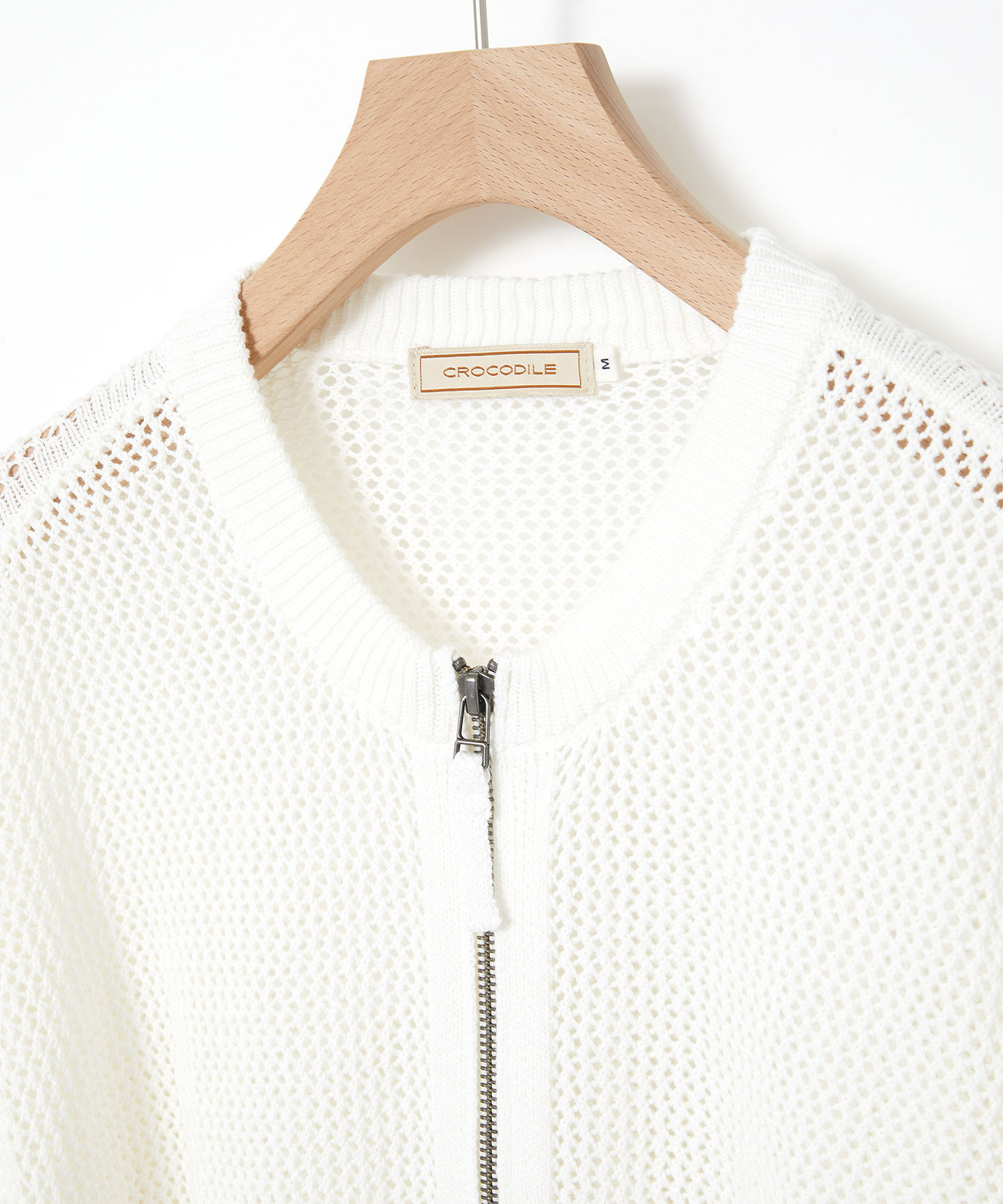 レディース コットン メッシュ ジップカーディガン通販 [0303-51308