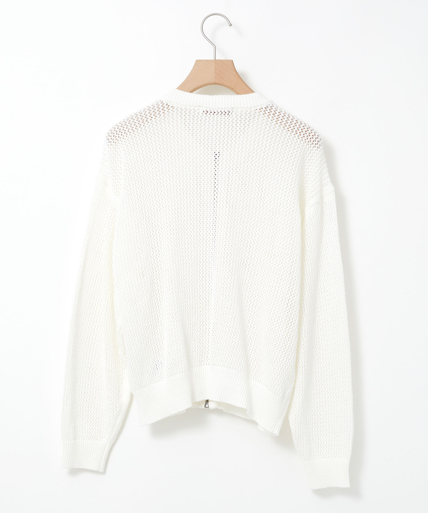 レディース コットン メッシュ ジップカーディガン通販 [0303-51308