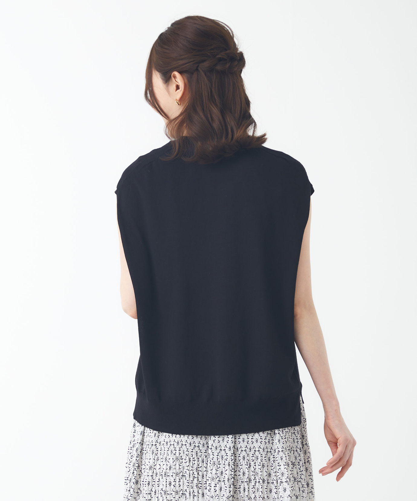 レディース サイドスリット 前開き ニットベスト通販 [0303-53303