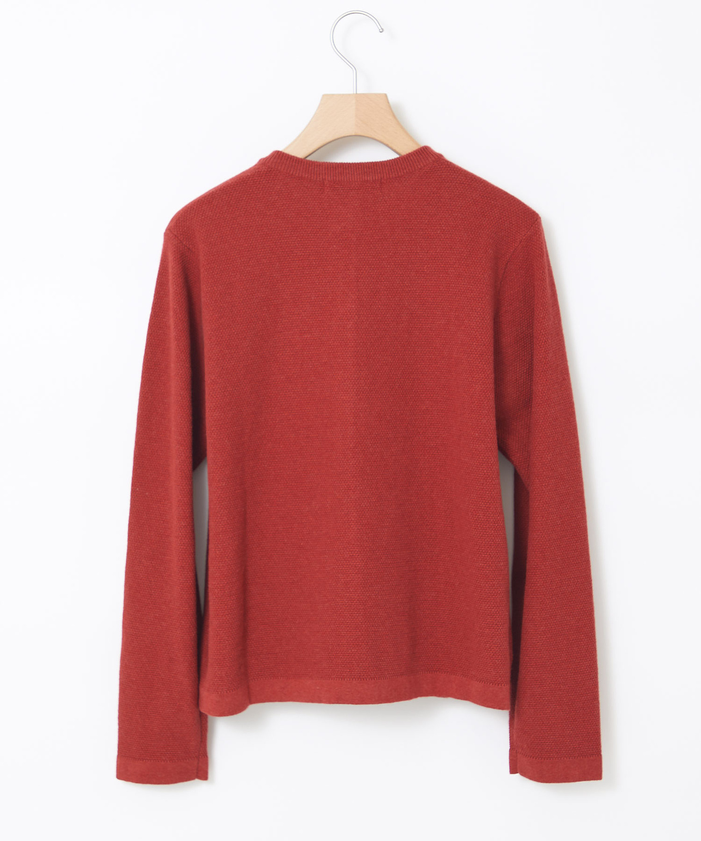 レディース ウールブレンド 鹿の子編み ニットカーディガン【手洗いOK