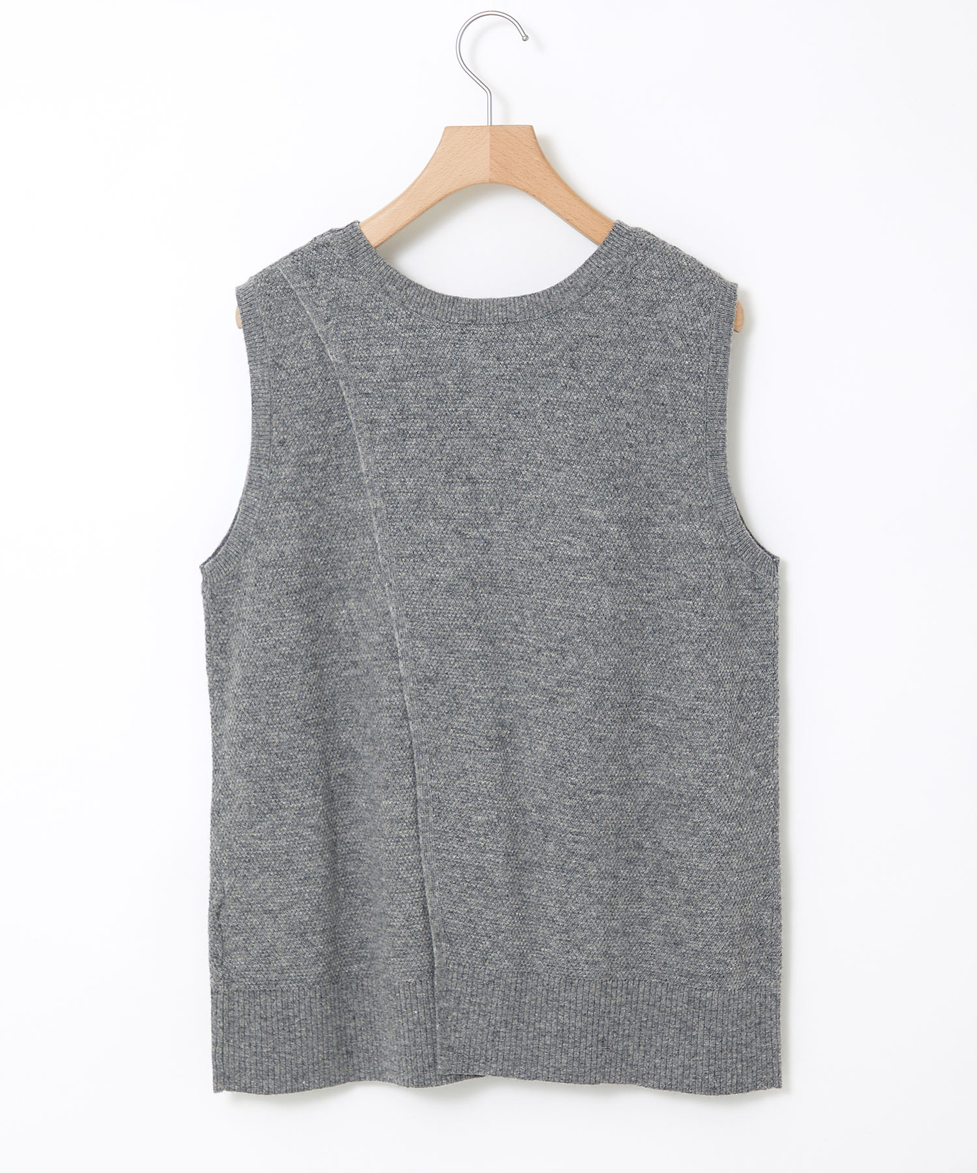 レディース ウールブレンド 2WAY ニットベスト【手洗いOK】通販 [0303