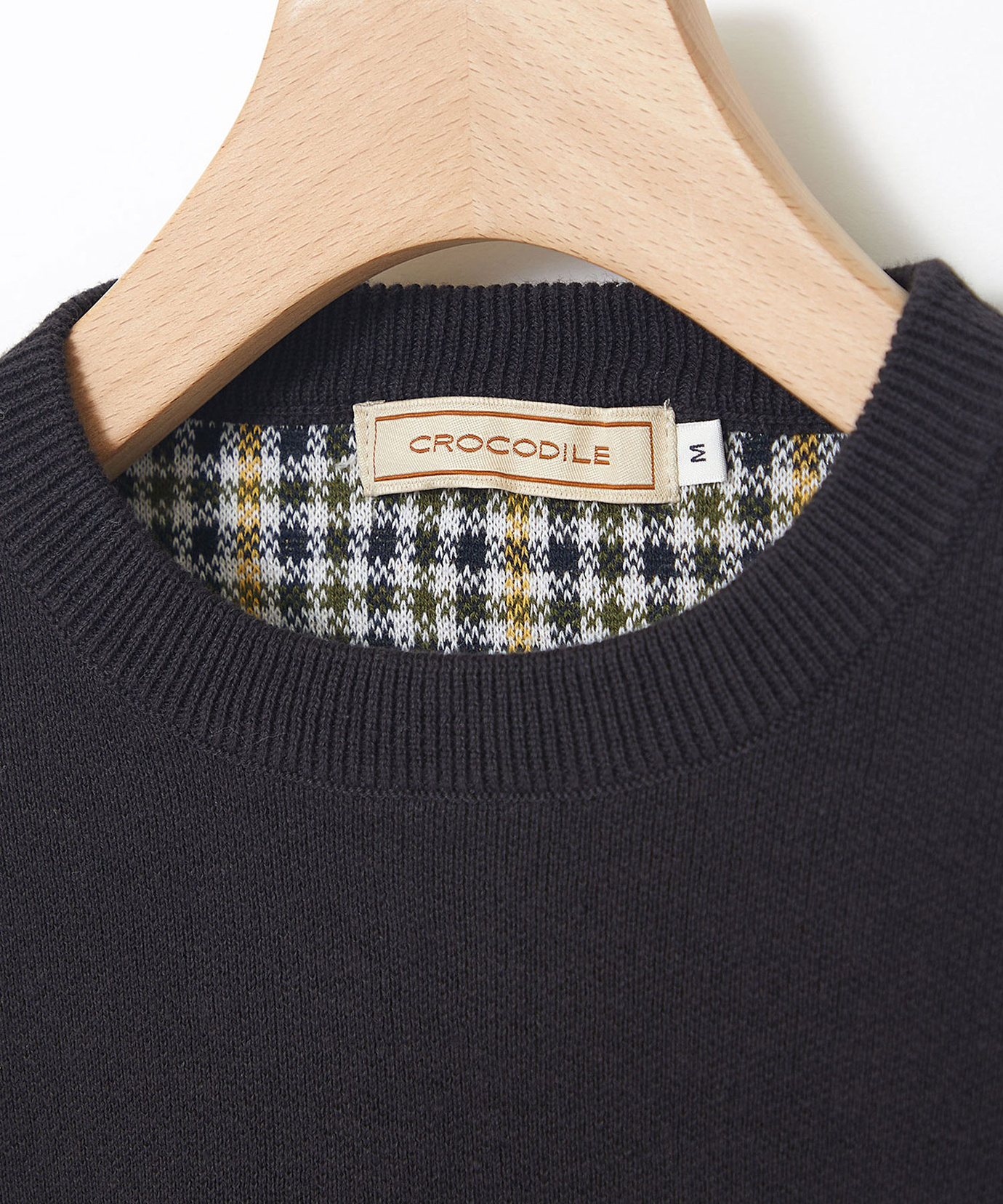 レディース クロコダイルタータン クルーネック ニット【一部店舗限定