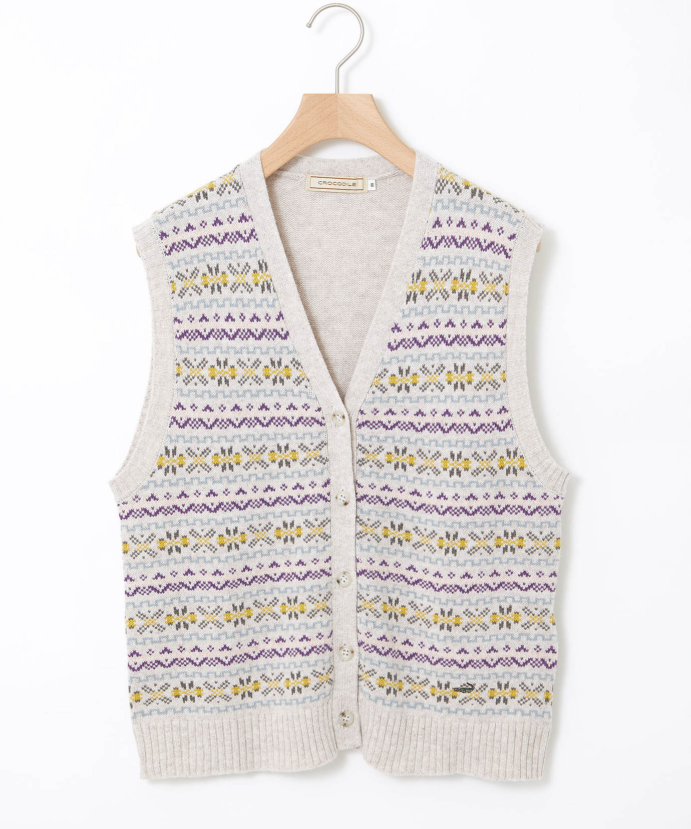 レディース フェアアイル柄 ニット ベスト【手洗いOK】通販 [0303