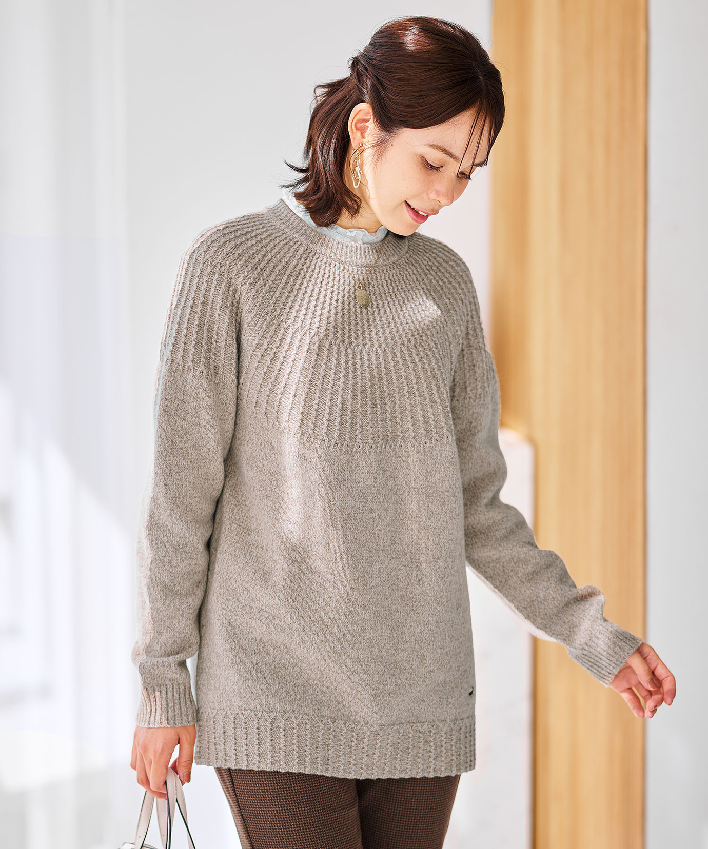 レディース ウール マルチネップ ニット【手洗いOK】通販 [0303-57309