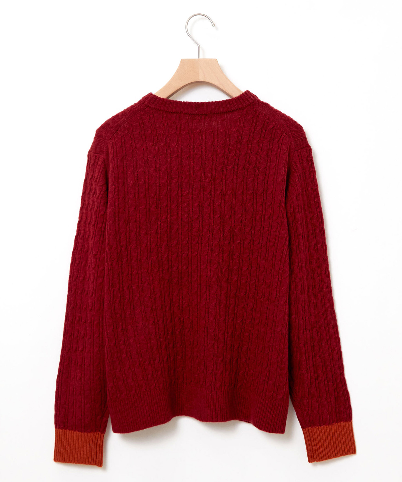 美品】BOCA CLASSICS レッド ケーブルニット Lサイズ ケーブルニット 