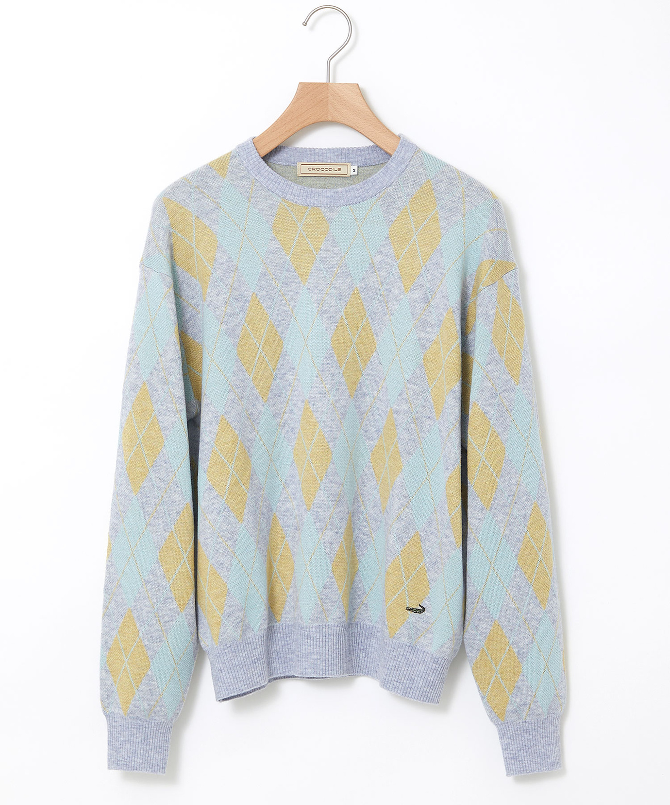 レディース ウールブレンド アーガイル柄 ニット【手洗いOK】通販