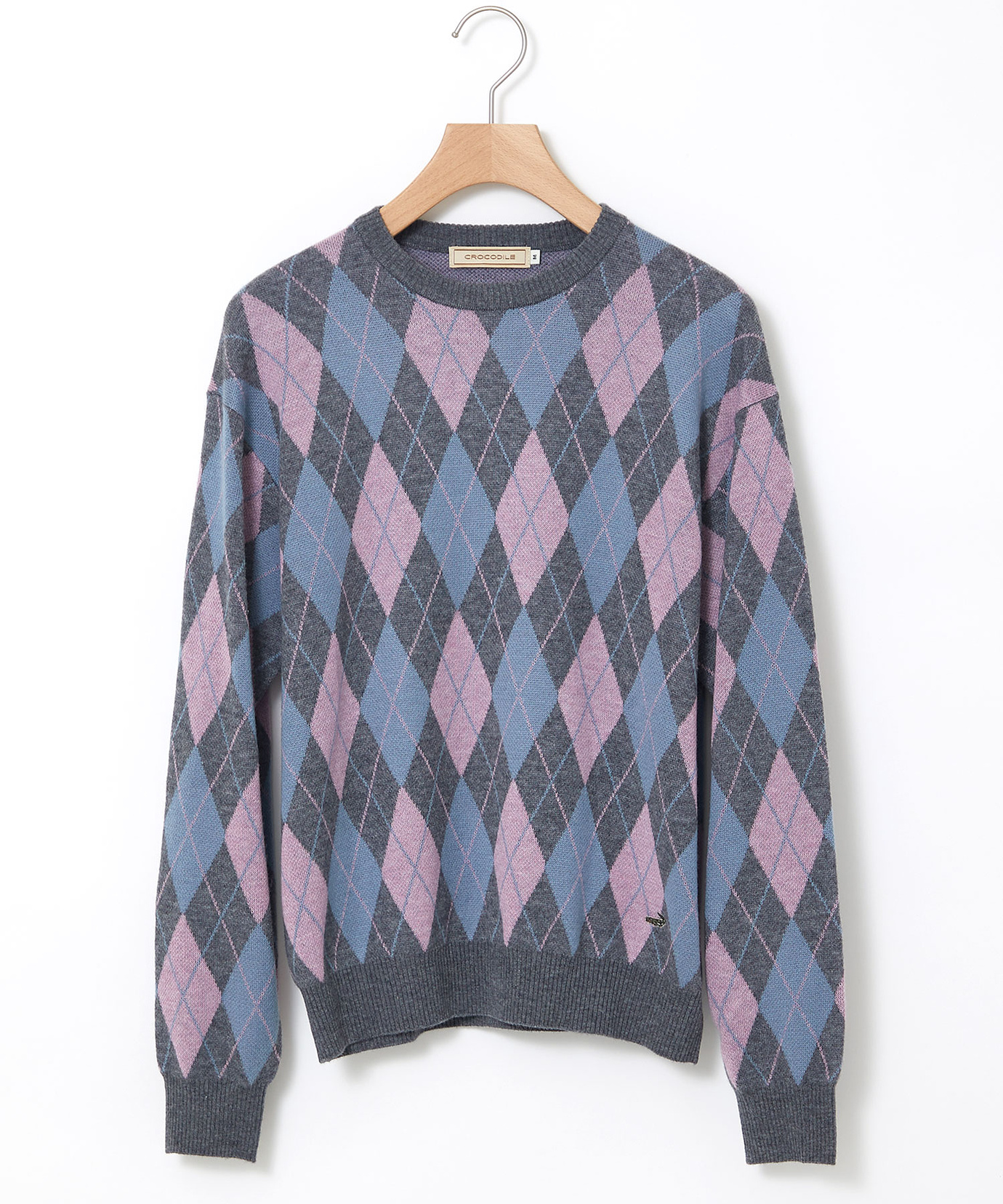 レディース ウールブレンド アーガイル柄 ニット【手洗いOK】通販