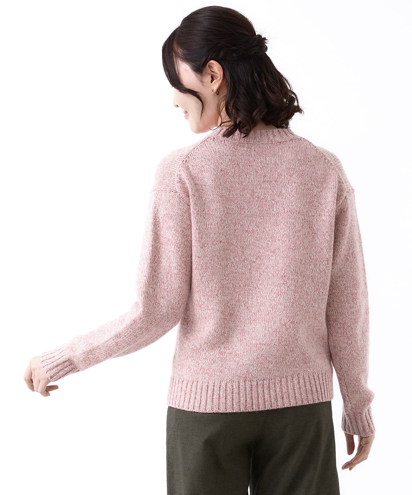 レディース ウールブレンド カラーネップ ニット【手洗いOK】通販