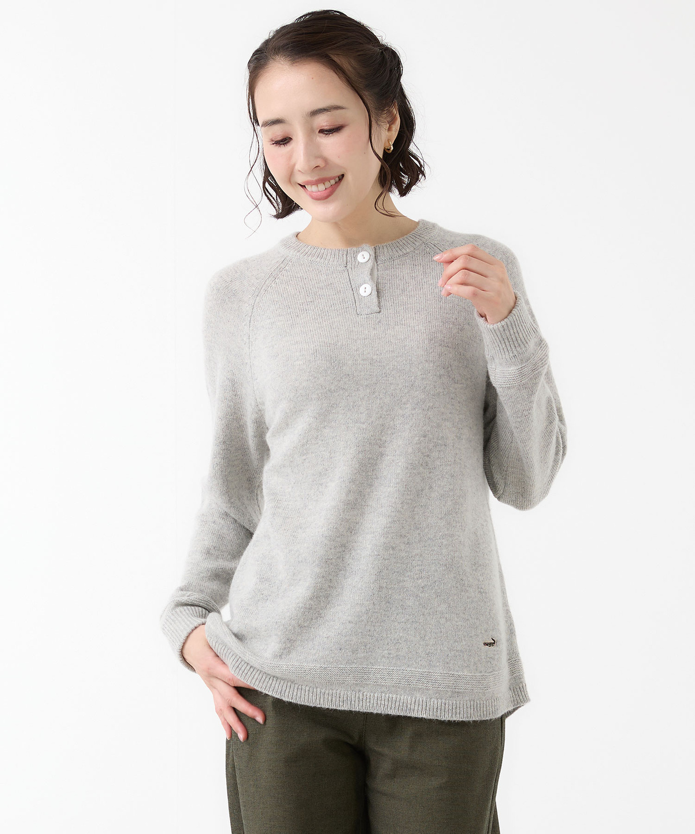 Aime Leon Dore 2019 AW ヘンリーネックセーター　肉厚 レディース ウールブレンド ヘンリーネック ニット通販 [0303-58307