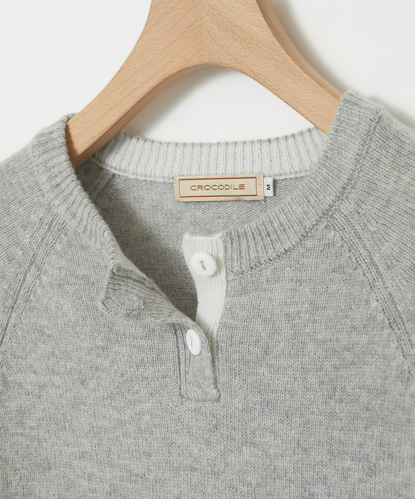 レディース ウールブレンド ヘンリーネック ニット通販 [0303-58307