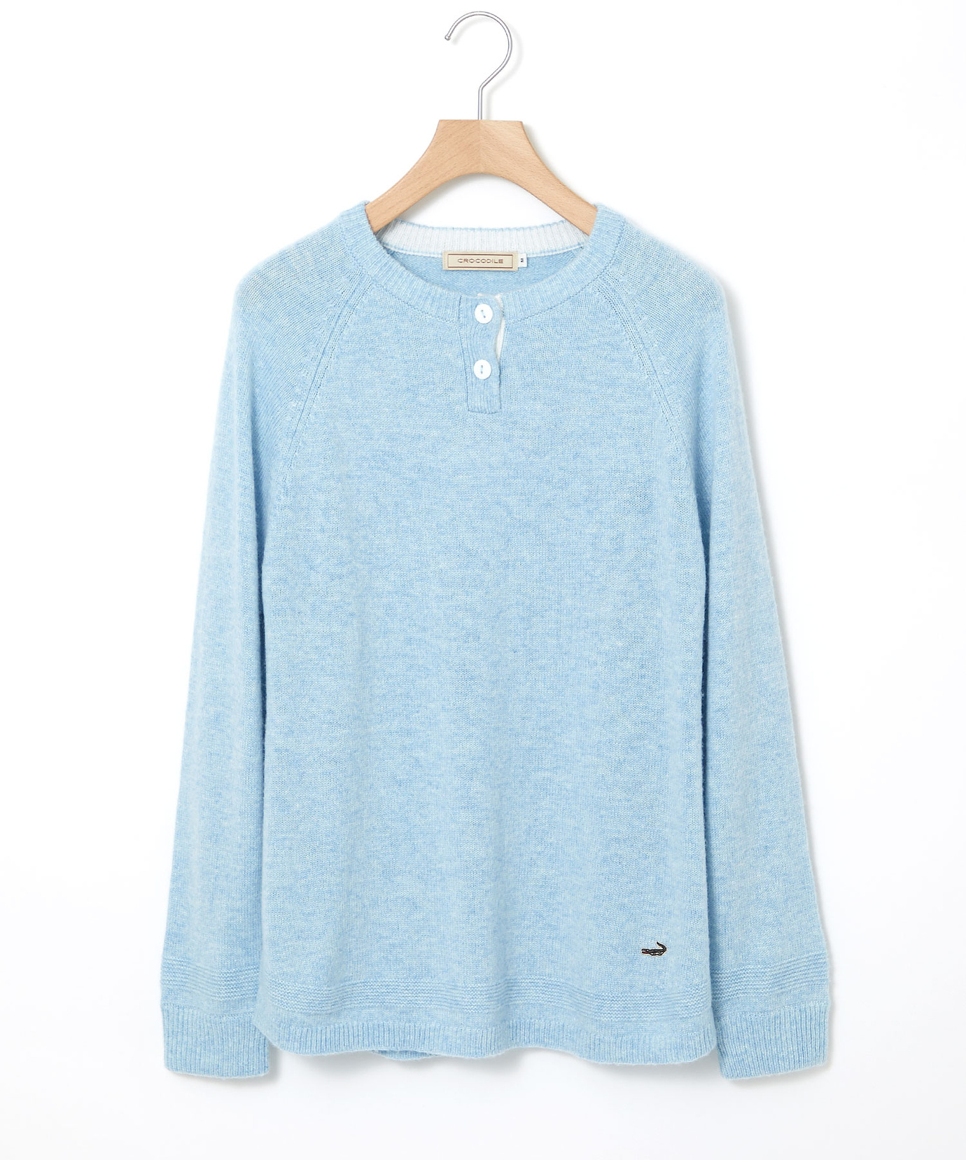 レディース ウールブレンド ヘンリーネック ニット通販 [0303-58307