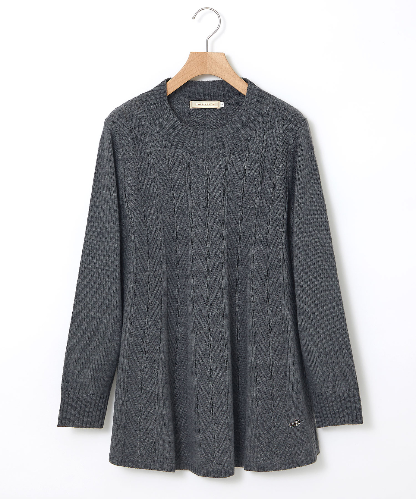 レディース ウールブレンド フレア ニットチュニック【一部店舗限定