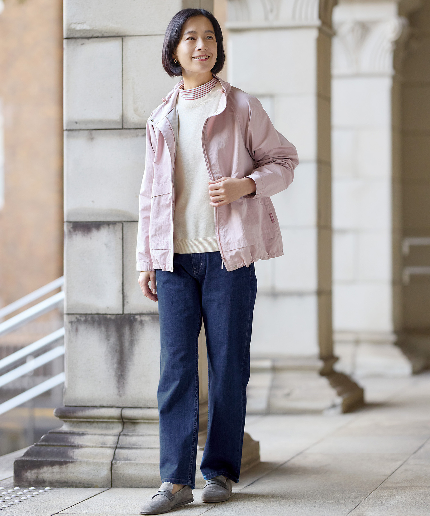 レディース クルーネック ニット ベスト【手洗いOK】通販 [0303-61300