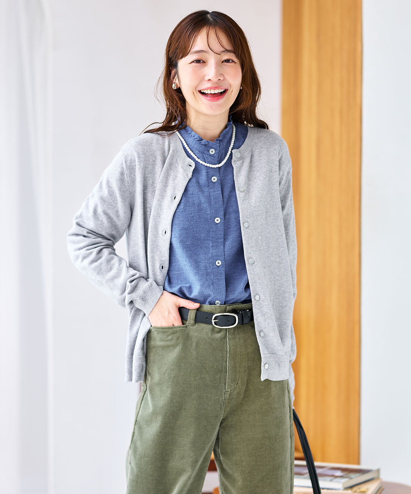 レディース カシミヤブレンド ニット カーディガン【手洗いOK】通販