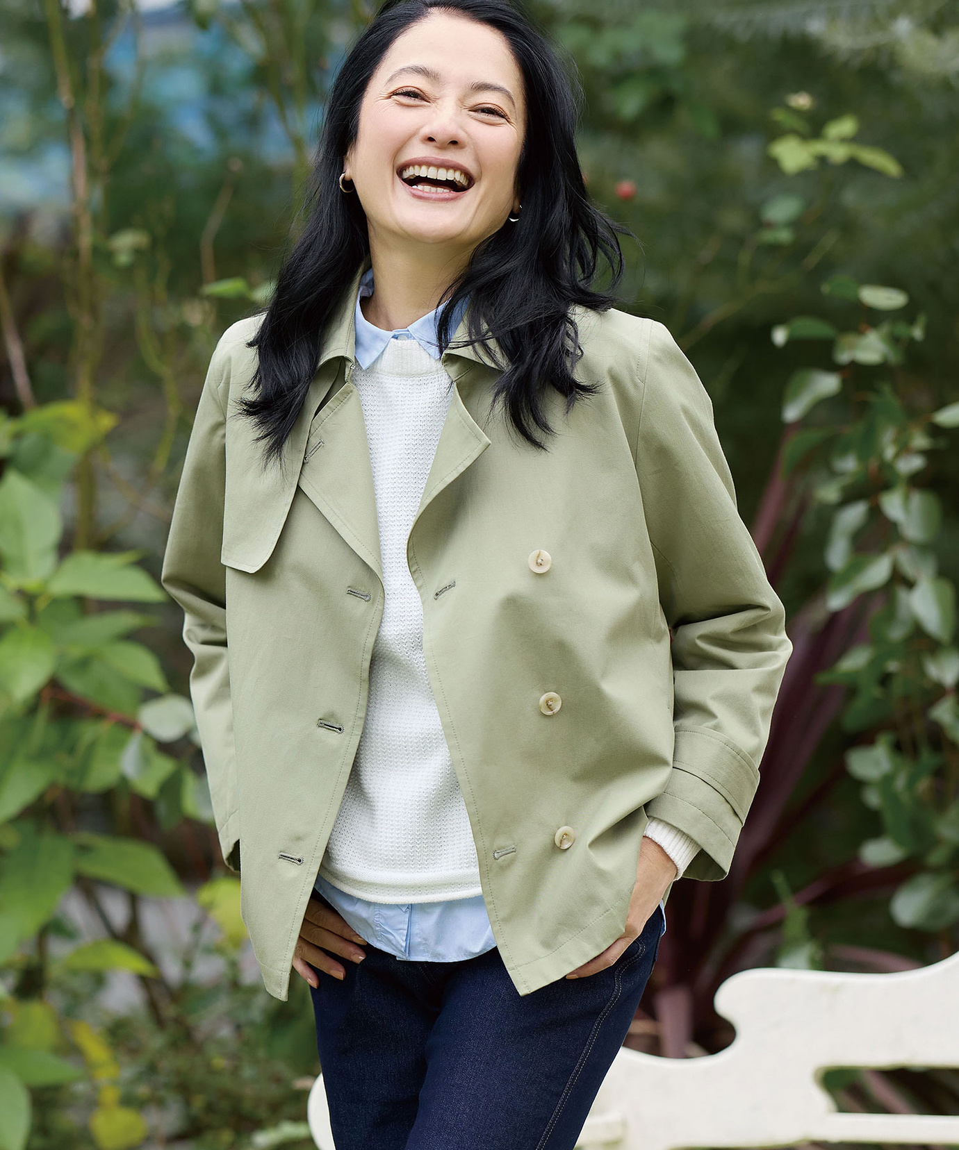 レディース ショート丈 トレンチ コート通販 [0304-51404