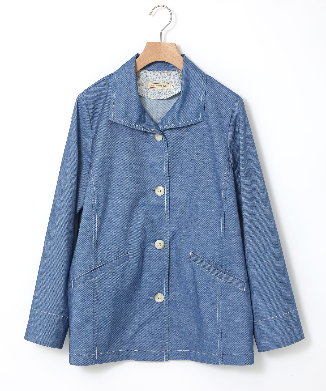 レディース デニムライク カバーオール ジャケット通販 [0304-51406