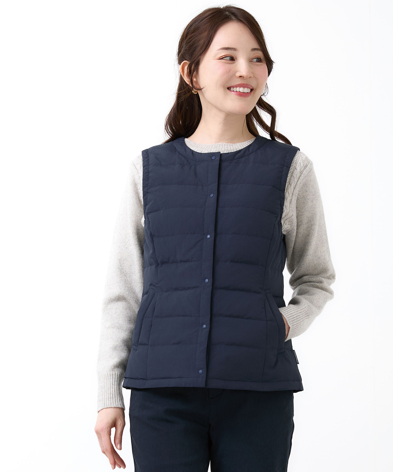 レディース ノーカラー ダウン ベスト【一部店舗限定】通販 [0304