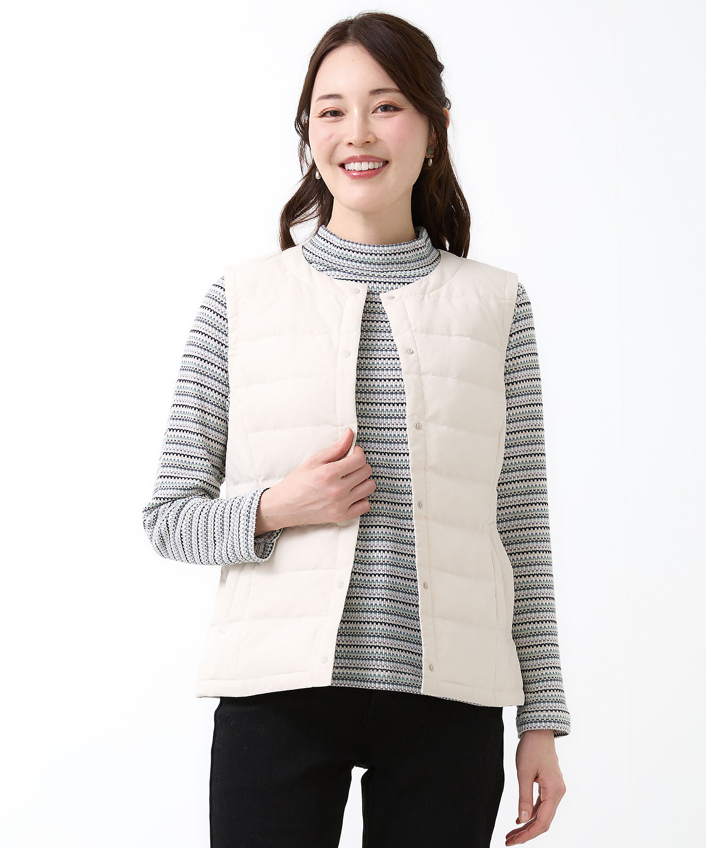 レディース ノーカラー ダウン ベスト【一部店舗限定】通販 [0304