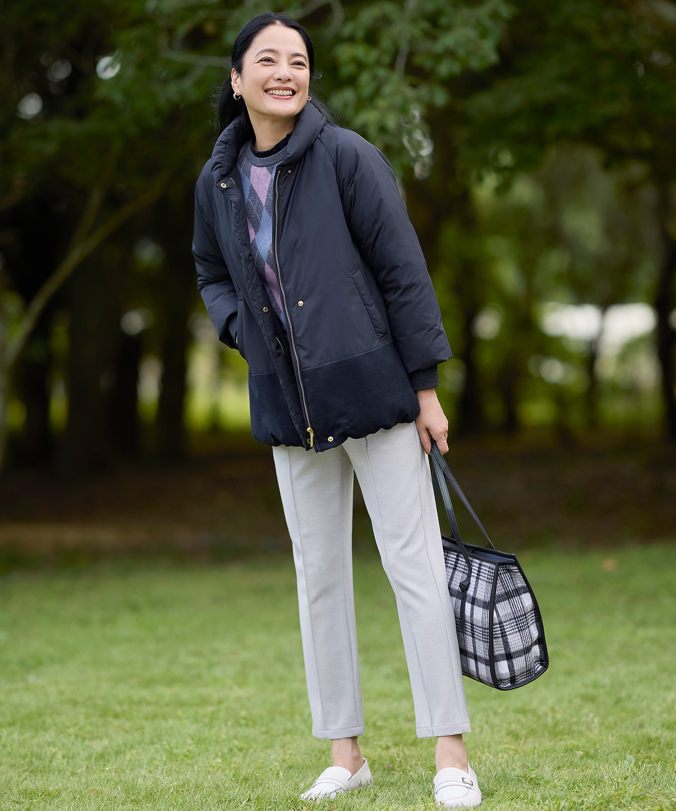 レディース 切り替え ソフトダウン ジャケット通販 [0304-57405