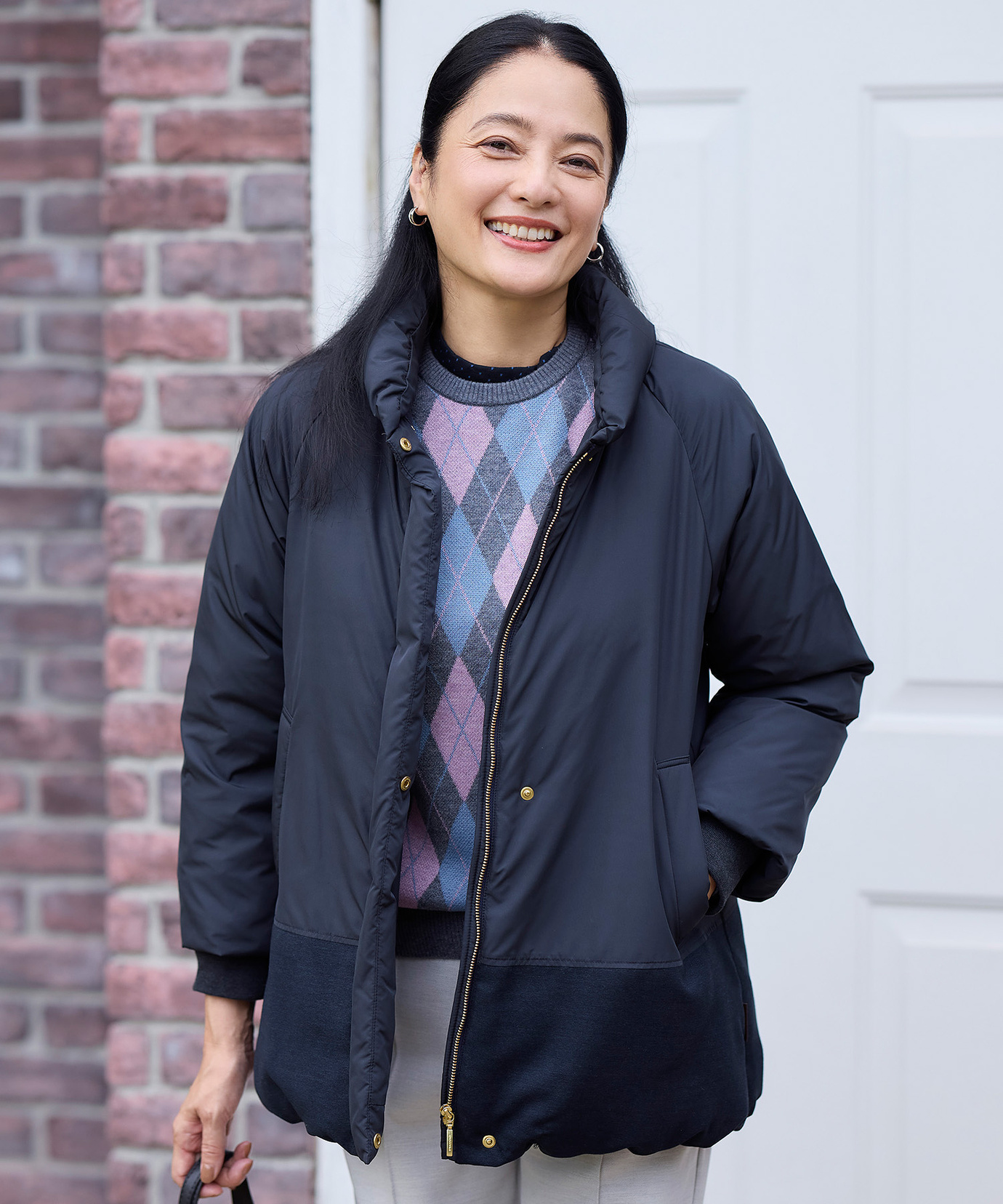 レディース 切り替え ソフトダウン ジャケット通販 [0304-57405