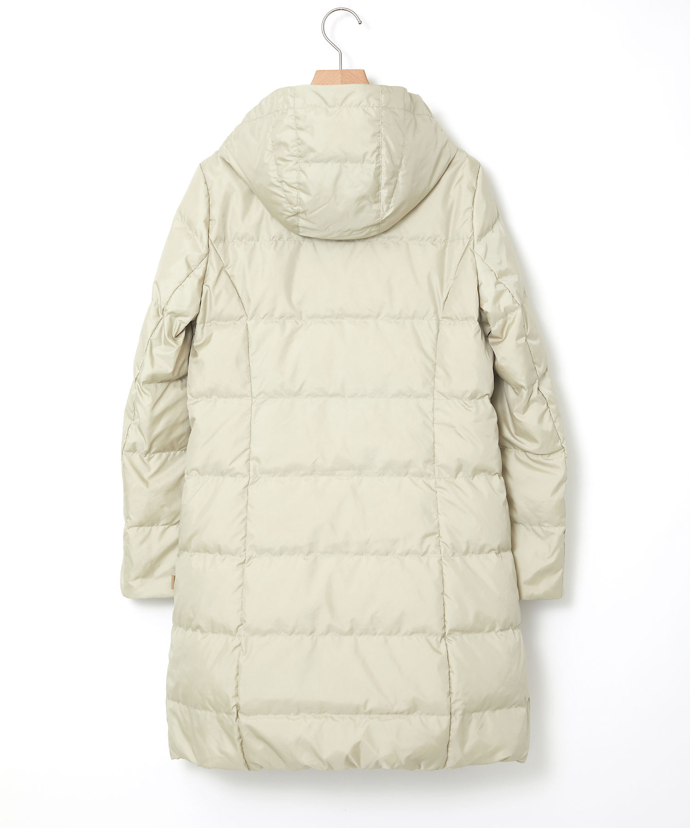 未使用　タグ付き　クロコダイル　切り返し　ダウンコート　ライトベージュ スウィングル SWINGLE FOXファー付ドレスダウンコート （ライト