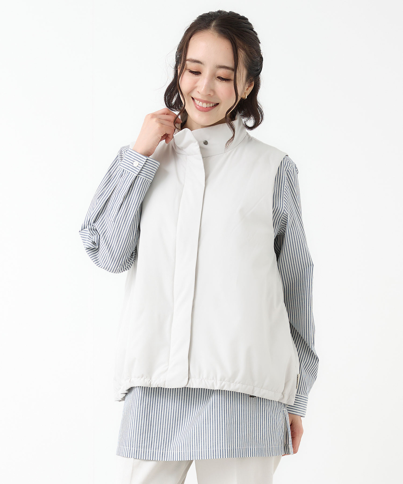 レディース 中綿 タフタ ベスト【撥水加工】通販 [0304-61400